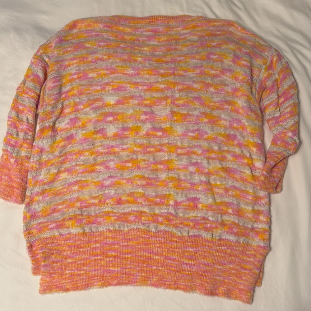 FREE PEOPLE INTIMATELY It’s Unreal Striped Slouchy Oversized Sweater Women’s XS - Picture 5 of 5